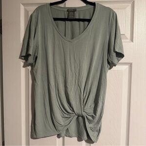 Matty M Green Tie Front Relaxed T-Shirt